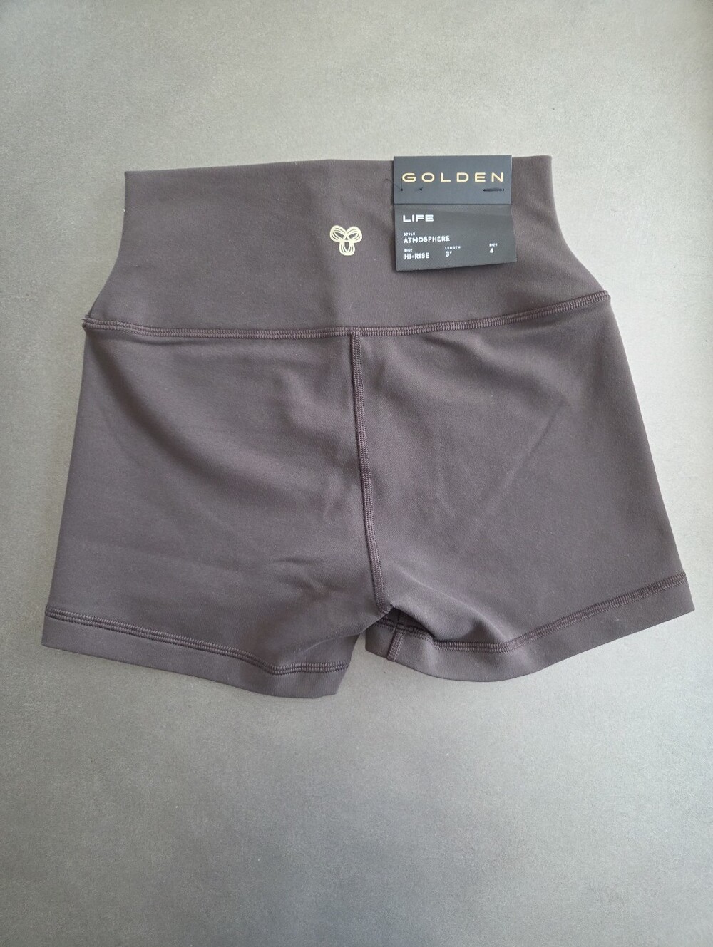 Aritzia Brown Golden Butter Atmosphere Hi-Rise 3" Short Size 4 NWT Brown